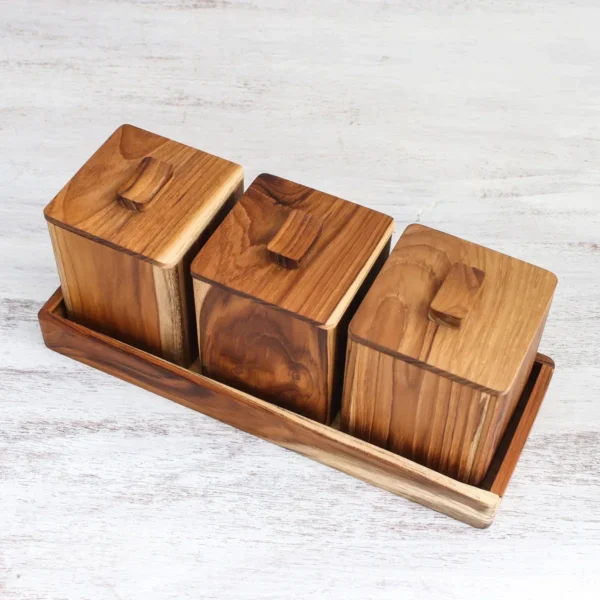 Wooden Spice Box