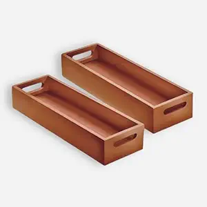 Woodendecorhub Rustic Wooden Tea & Coffee Tray - Image 2