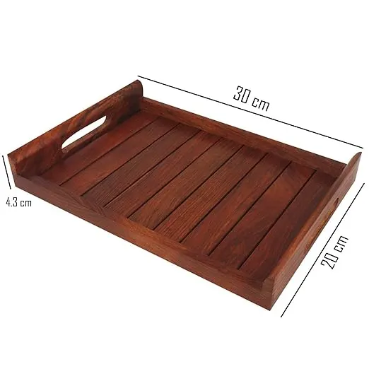 Wooden Serving Trays with Handles - Image 3