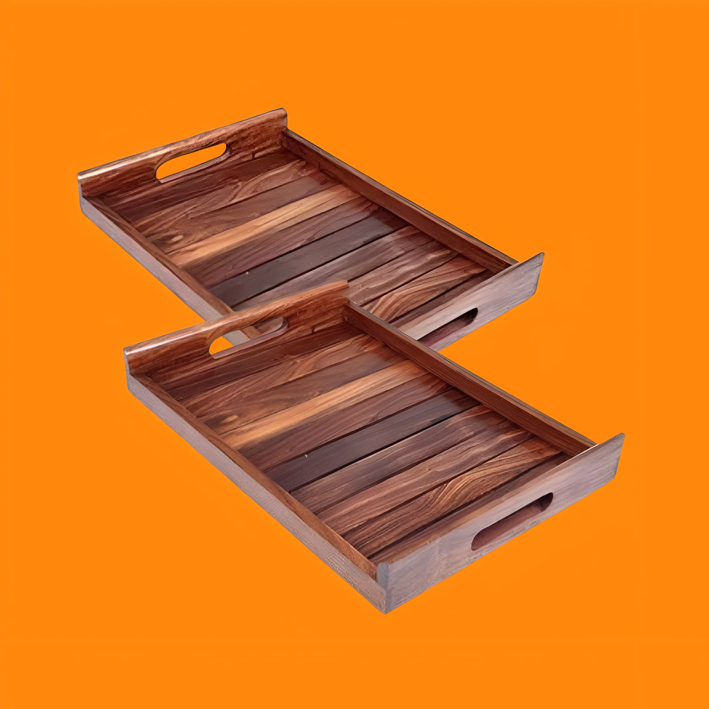 Wooden Serving Trays with Handles