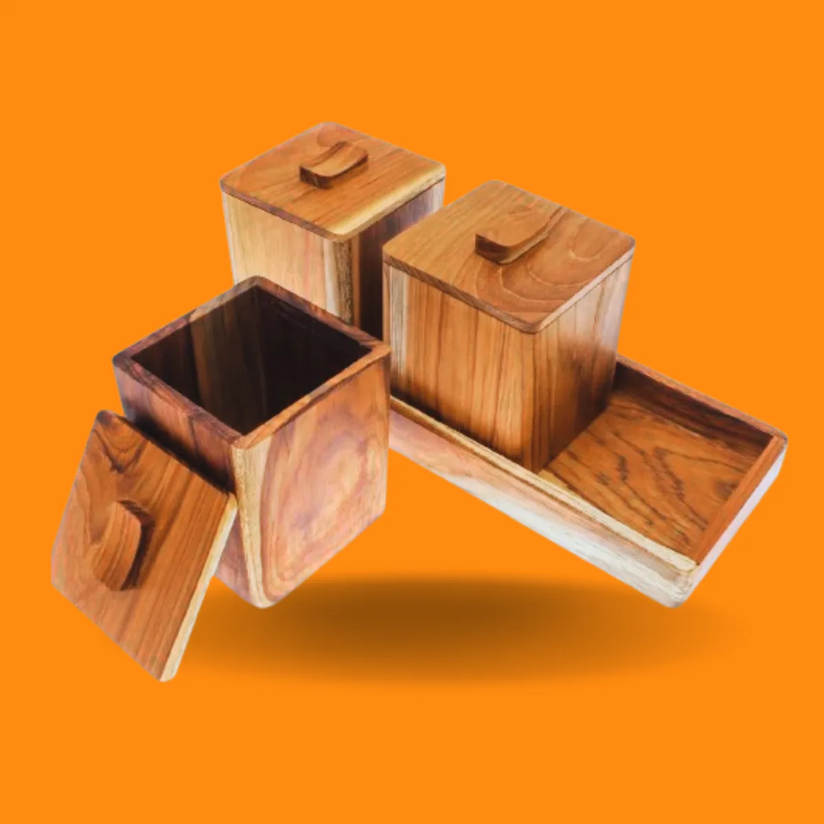 Wooden Spice Box